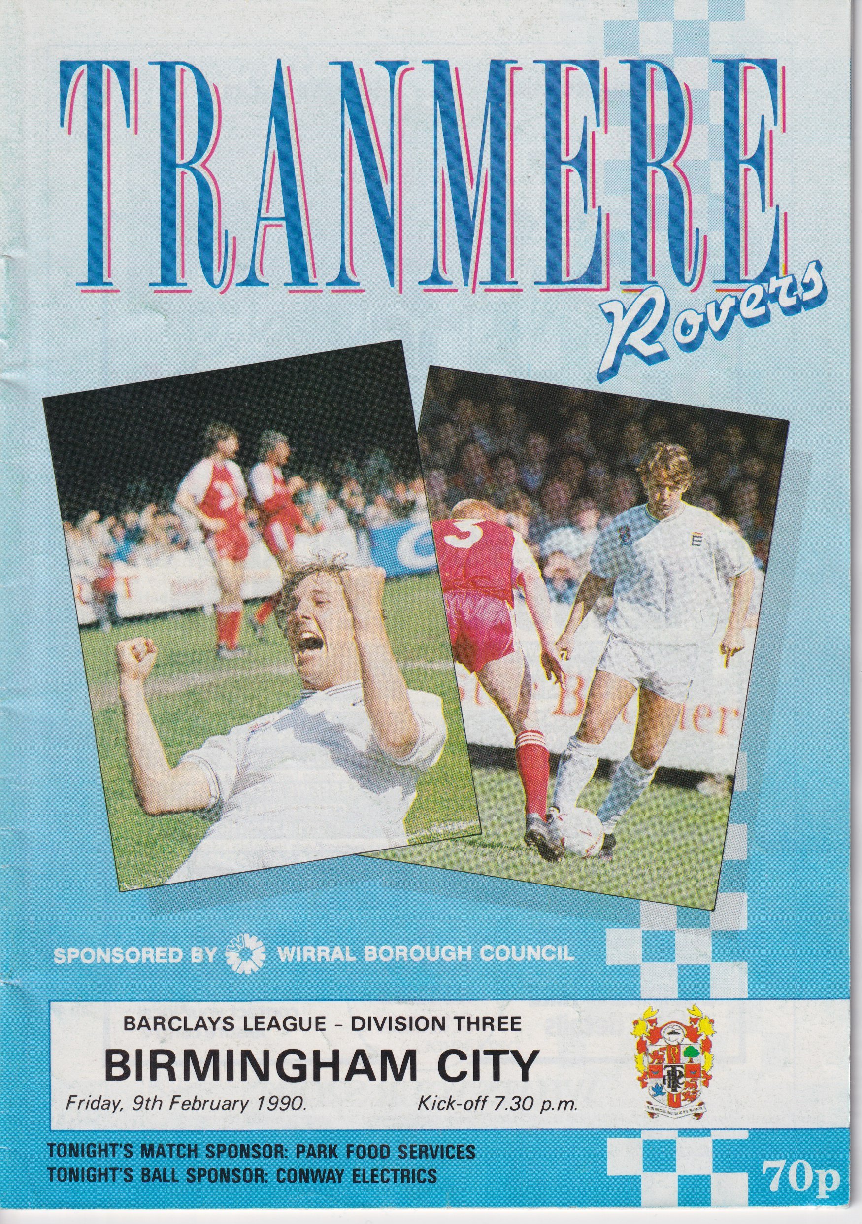 Tranmere Rovers v Birmingham City match programme